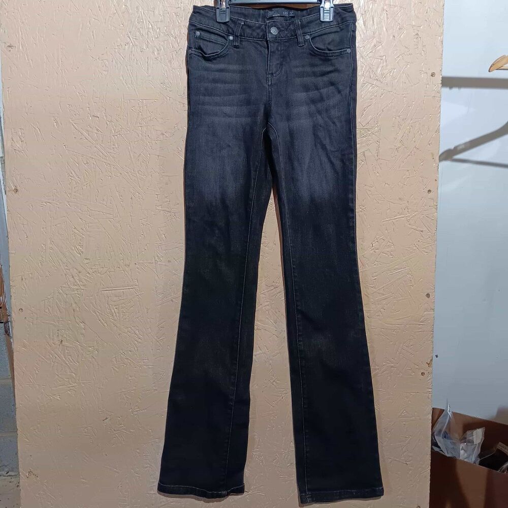 Prana Womens Kara Denim Pant Bootcut Jeans Slim Black Organic Cotton Size 4/27